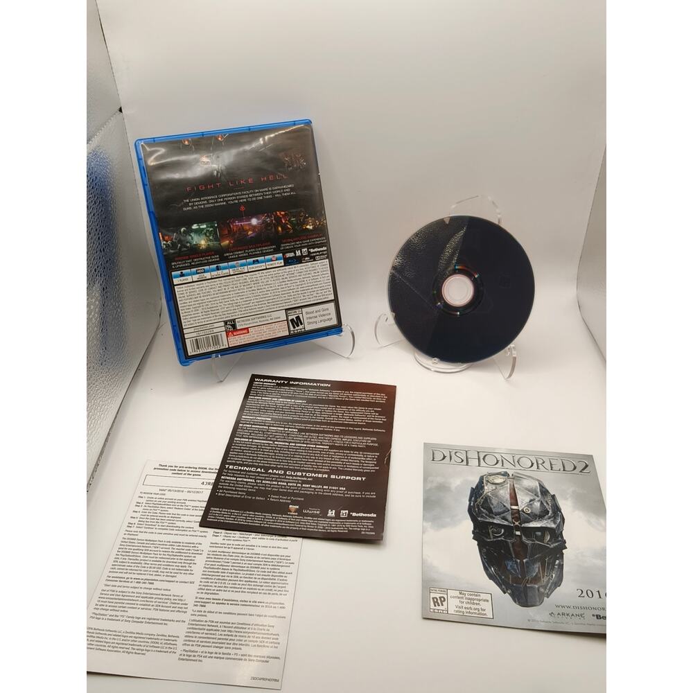 DOOM PS4 CIB Complete id Software FPS Tested - Picture 2 of 10